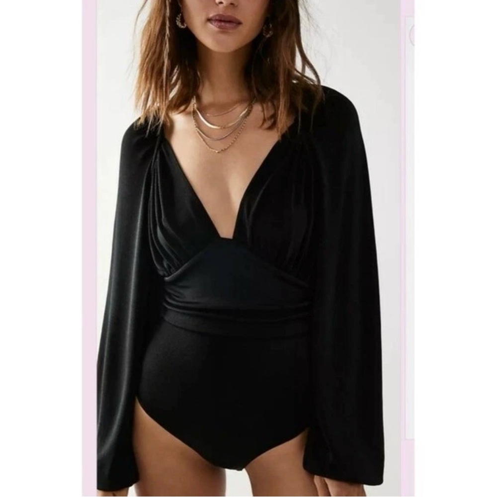 Free People In Your Arms Black Bodysuit Black Size Xtra Small